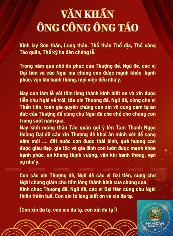 bài cúng ông công ông táo