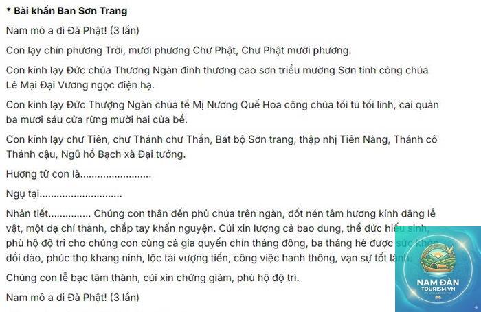 bài khấn tại phủ