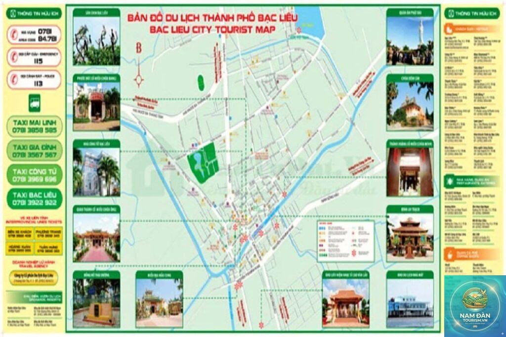 bản đồ du lịch bạc liêu