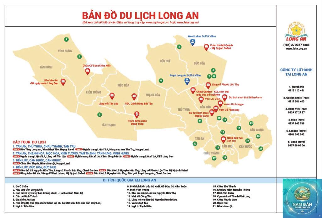 bản đồ du lịch long an