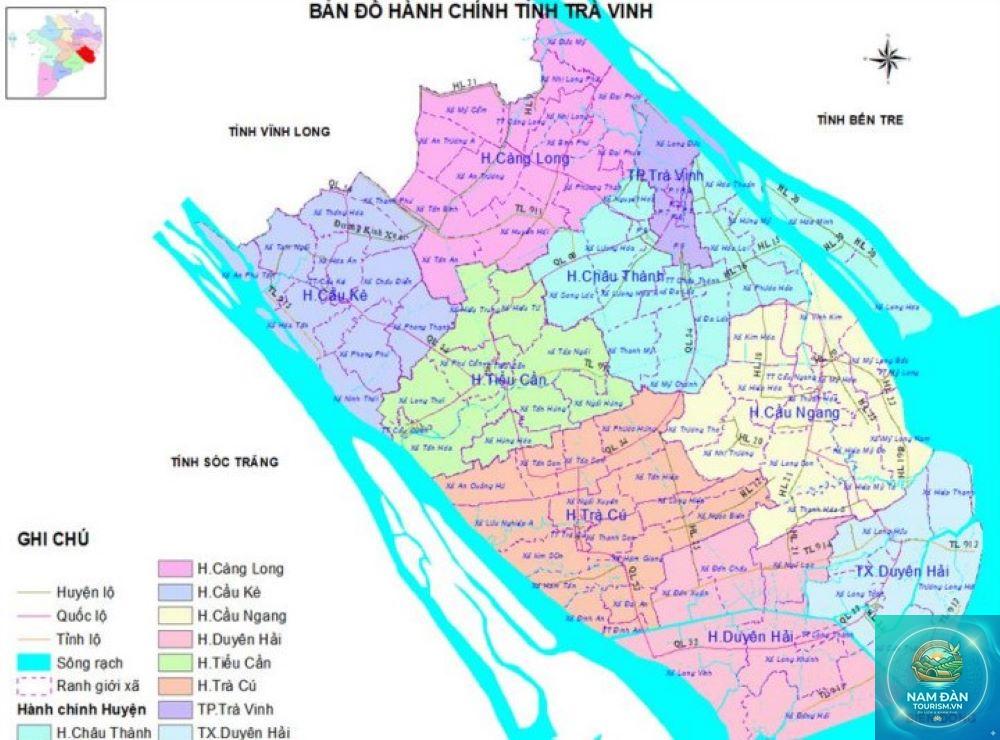 bản đồ du lịch trà vinh - Hình 2