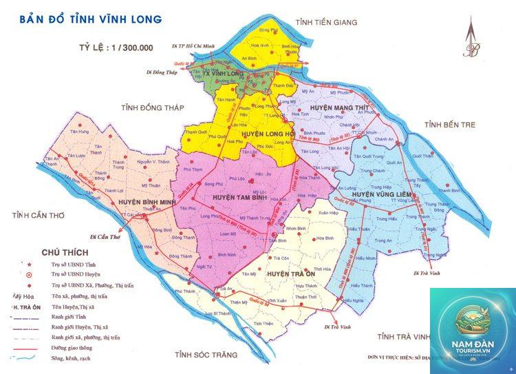 bản đồ du lịch vĩnh long