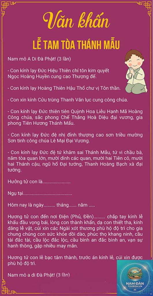 cách khấn ban mẫu
