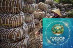 làng nghề đan giỏ cọng dừa