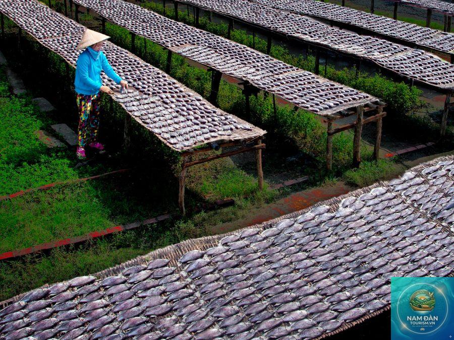 làng nghề khô cá bổi u minh