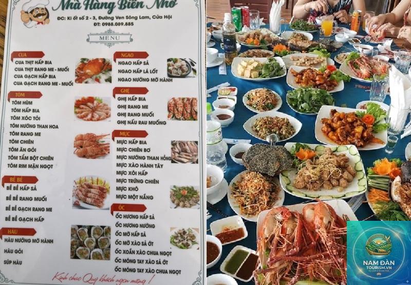 quán hải sản ngon rẻ cửa lò
