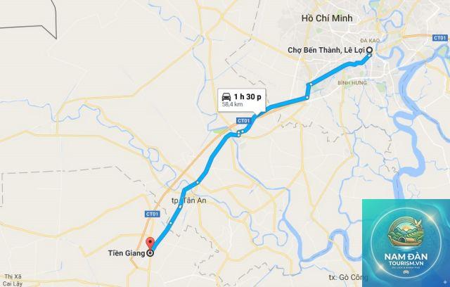 từ tphcm đi tiền giang bao nhiêu km - Hình 1