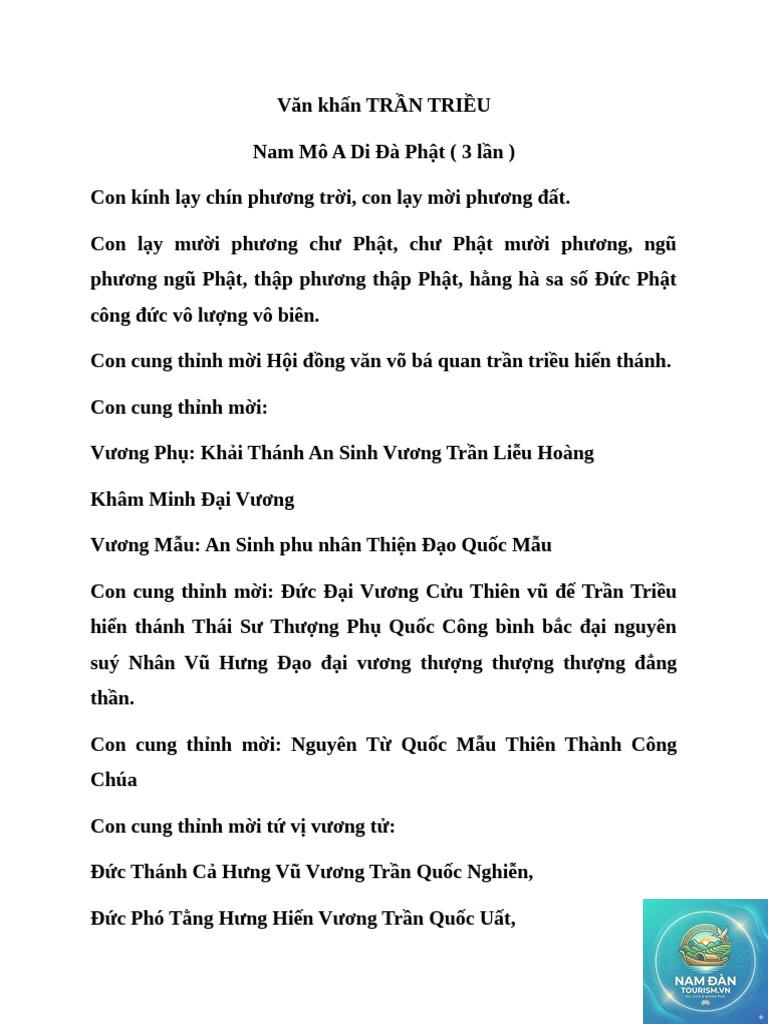 văn khấn ban đức thánh trần - Hình 3