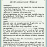 văn khấn ban thánh cô