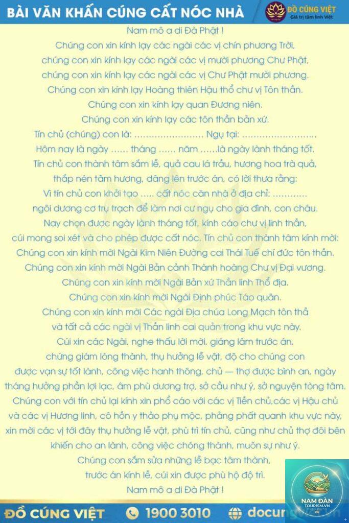 văn khấn cất nóc nhà