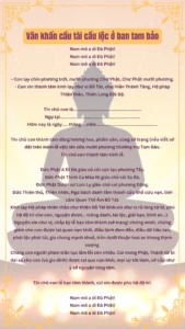 văn khấn cầu an ban tam bảo