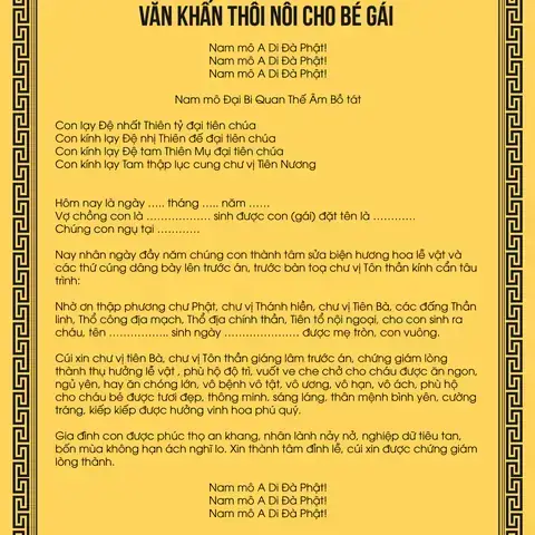 văn khấn cầu mẹ tròn con vuông - Hình 1