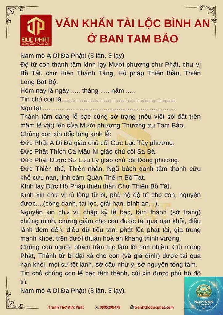 văn khấn cầu siêu ban tam bảo