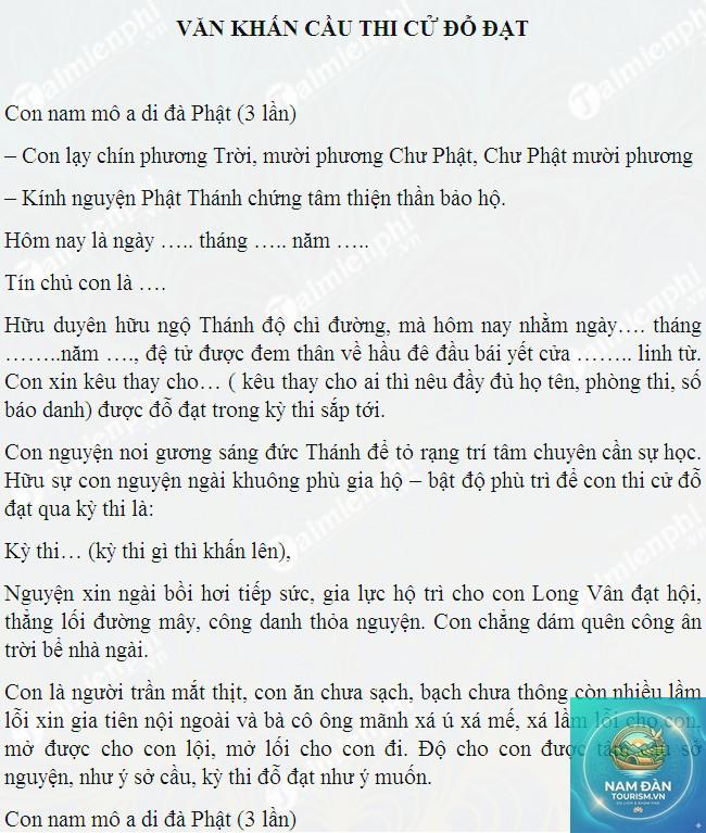 văn khấn cầu thi đỗ - Hình 1