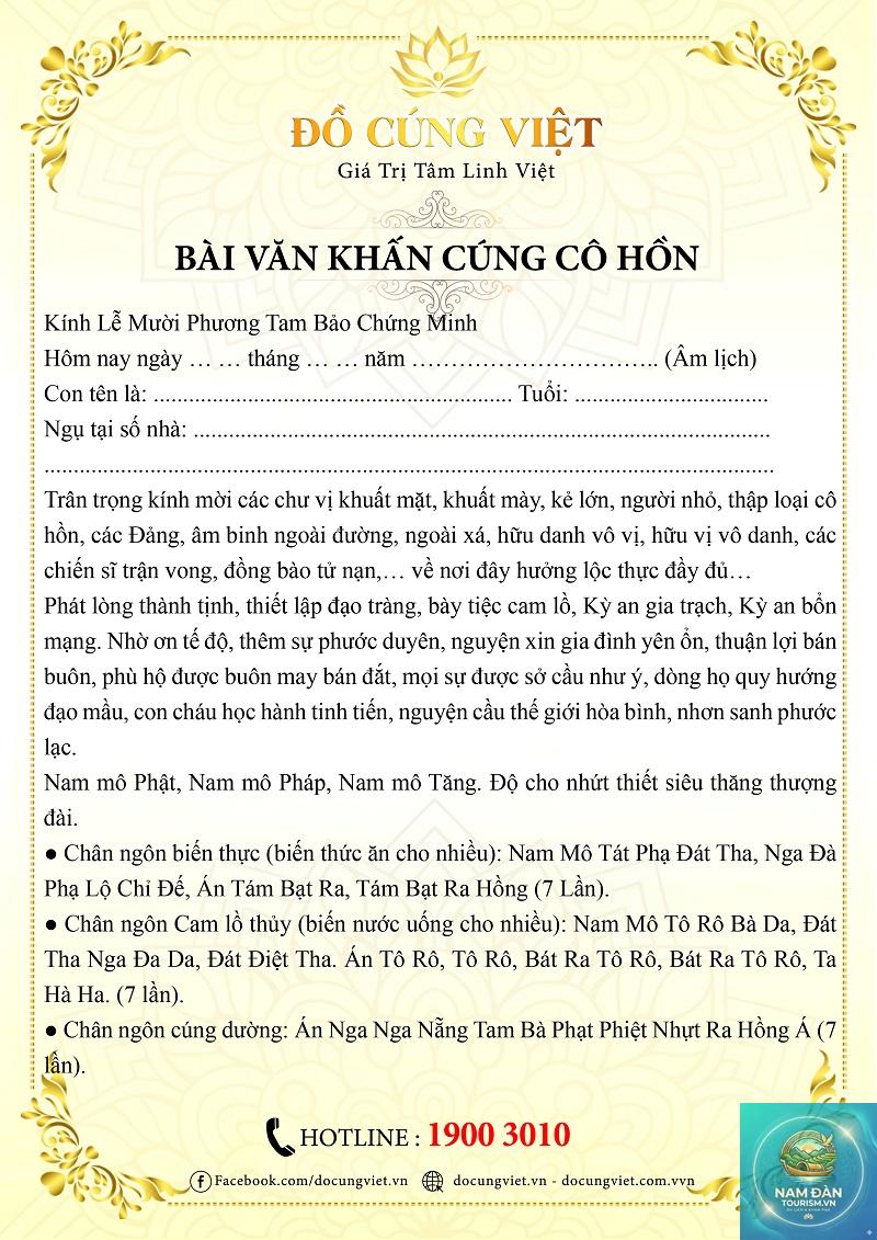 văn khấn cô hồn tháng 7 - Hình 1