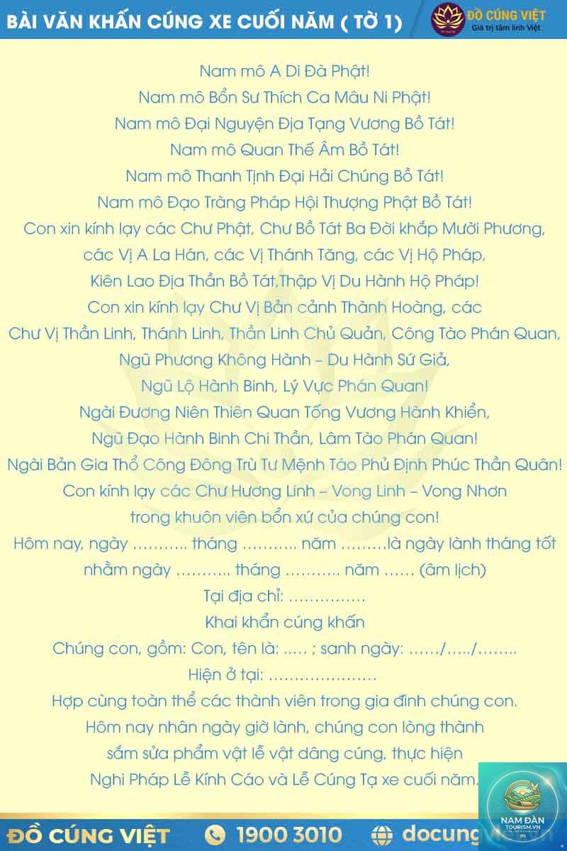 văn khấn cúng xe cuối năm - Hình 3