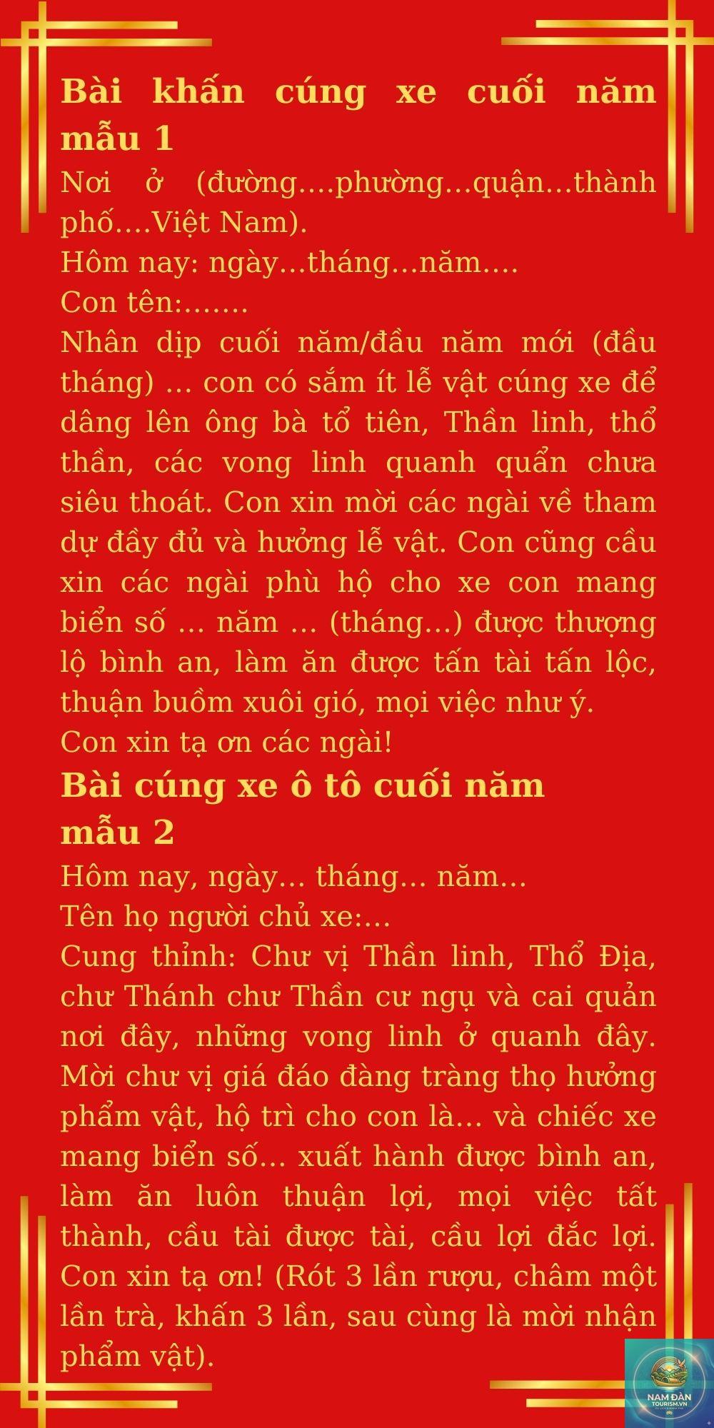 văn khấn cúng xe cuối năm - Hình 4
