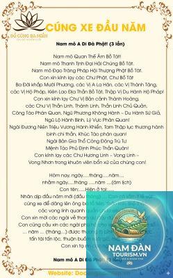 văn khấn cúng xe đầu năm