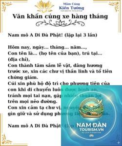 văn khấn cúng xe hàng tháng