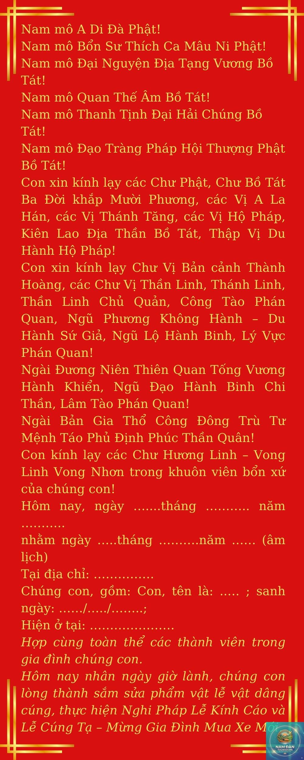 văn khấn cúng xe kinh doanh - Hình 3