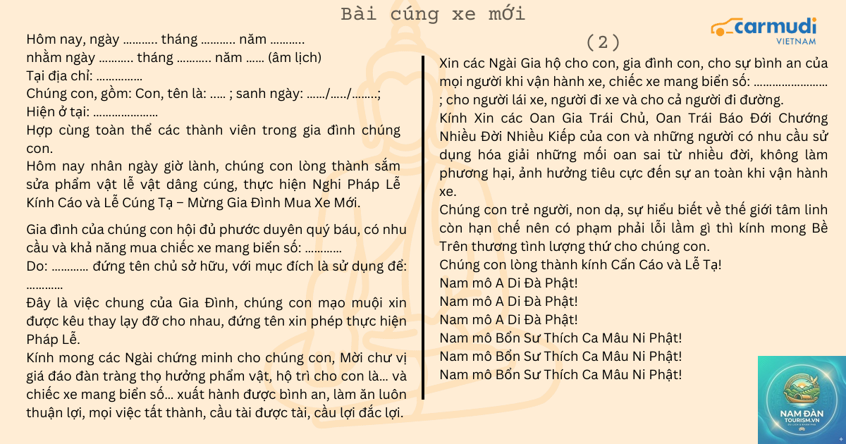 văn khấn cúng xe kinh doanh - Hình 4