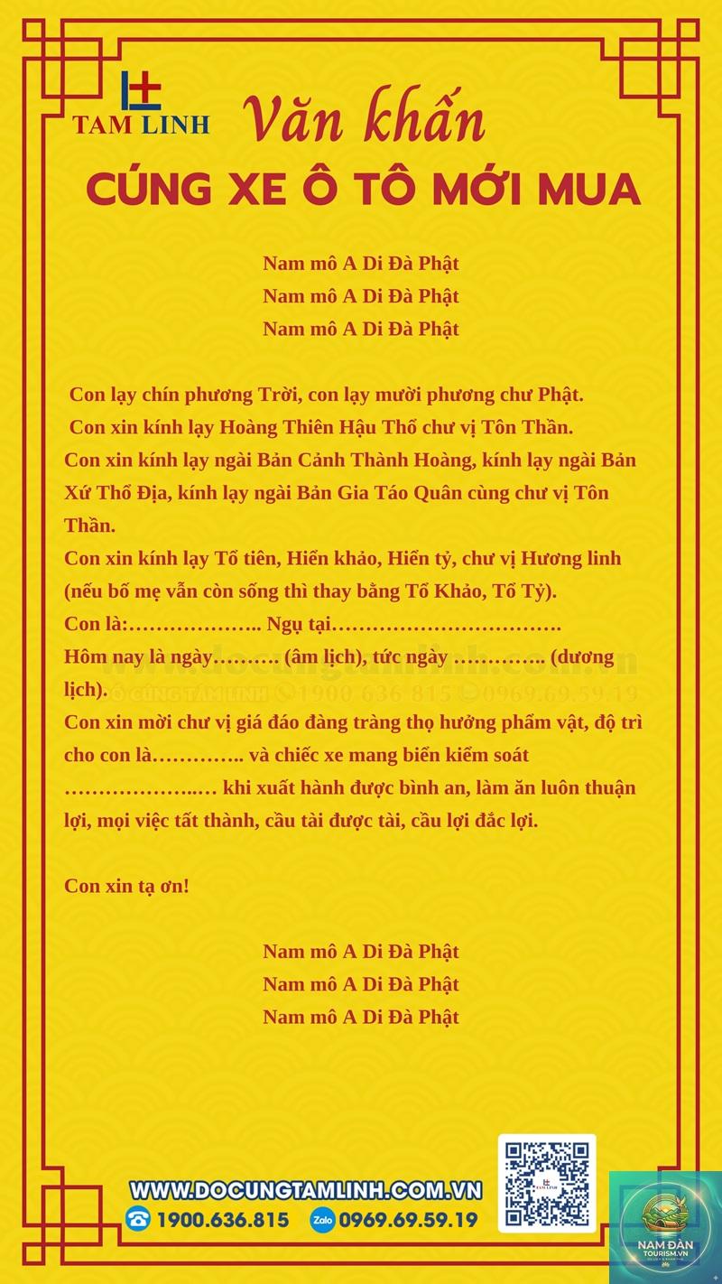 văn khấn cúng xe kinh doanh - Hình 1