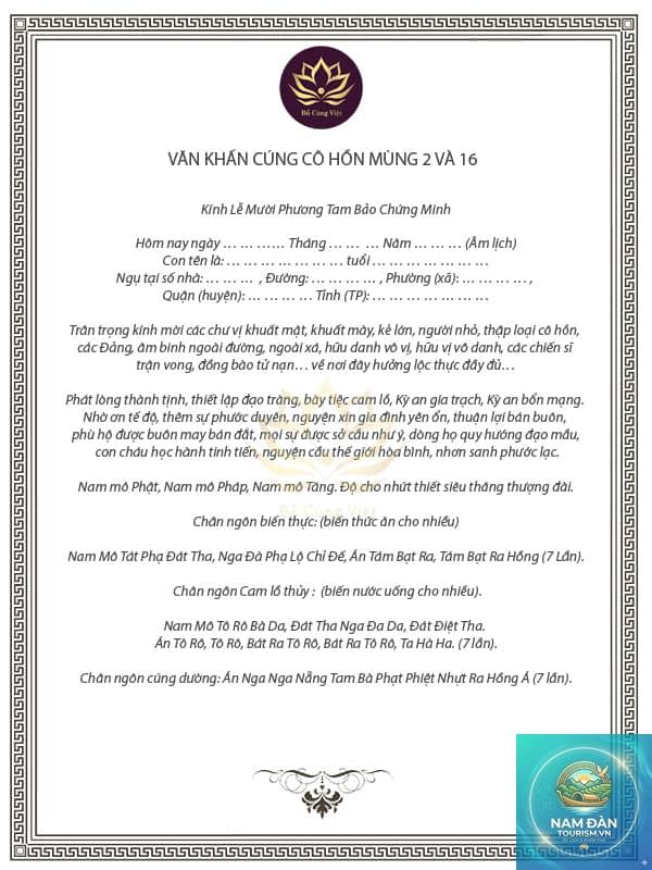 văn khấn cúng xe mùng 16 - Hình 3