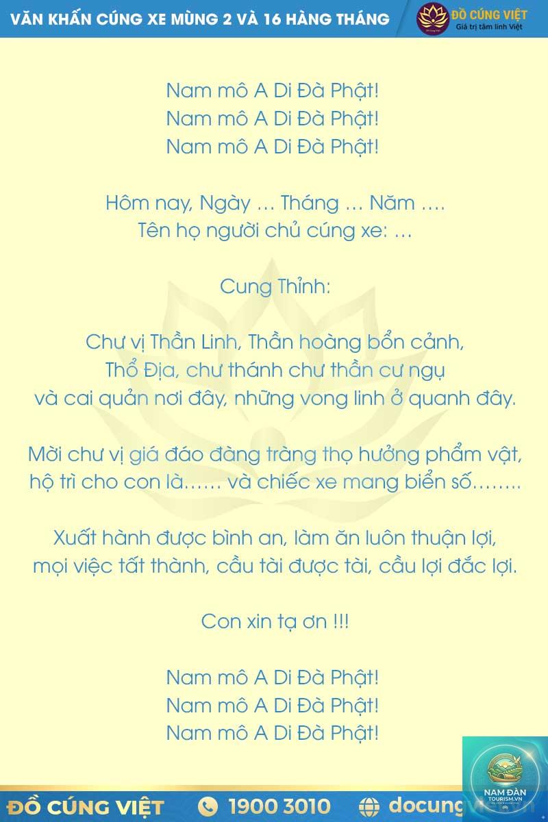 văn khấn cúng xe mùng 2 - Hình 2