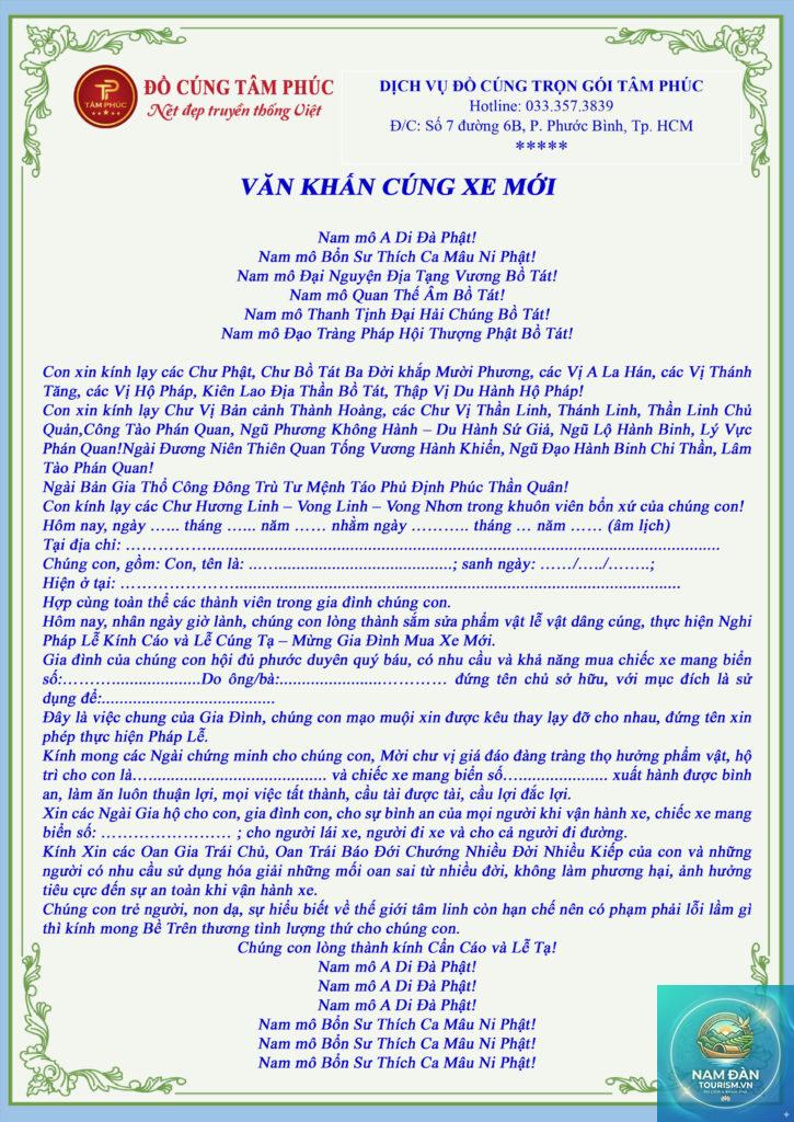 văn khấn cúng xe mùng 2 - Hình 3