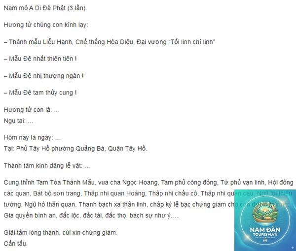 văn khấn dâng hương tại phủ - Hình 2