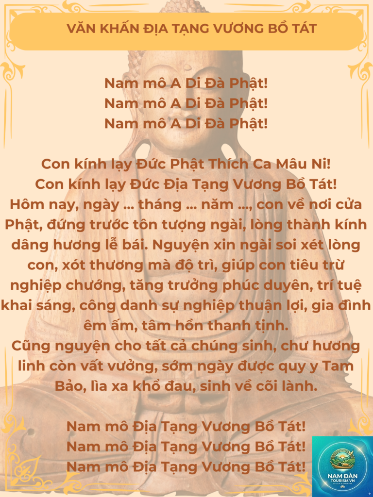 văn khấn địa tạng vương bồ tát