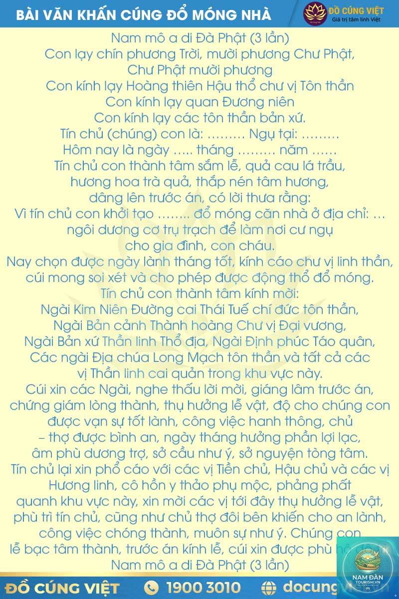 văn khấn đổ móng nhà - Hình 1