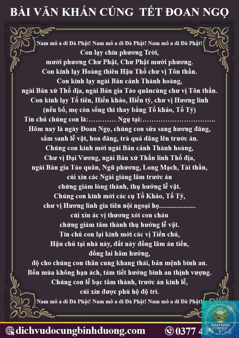 văn khấn đoan ngọ cầu bình an - Hình 2