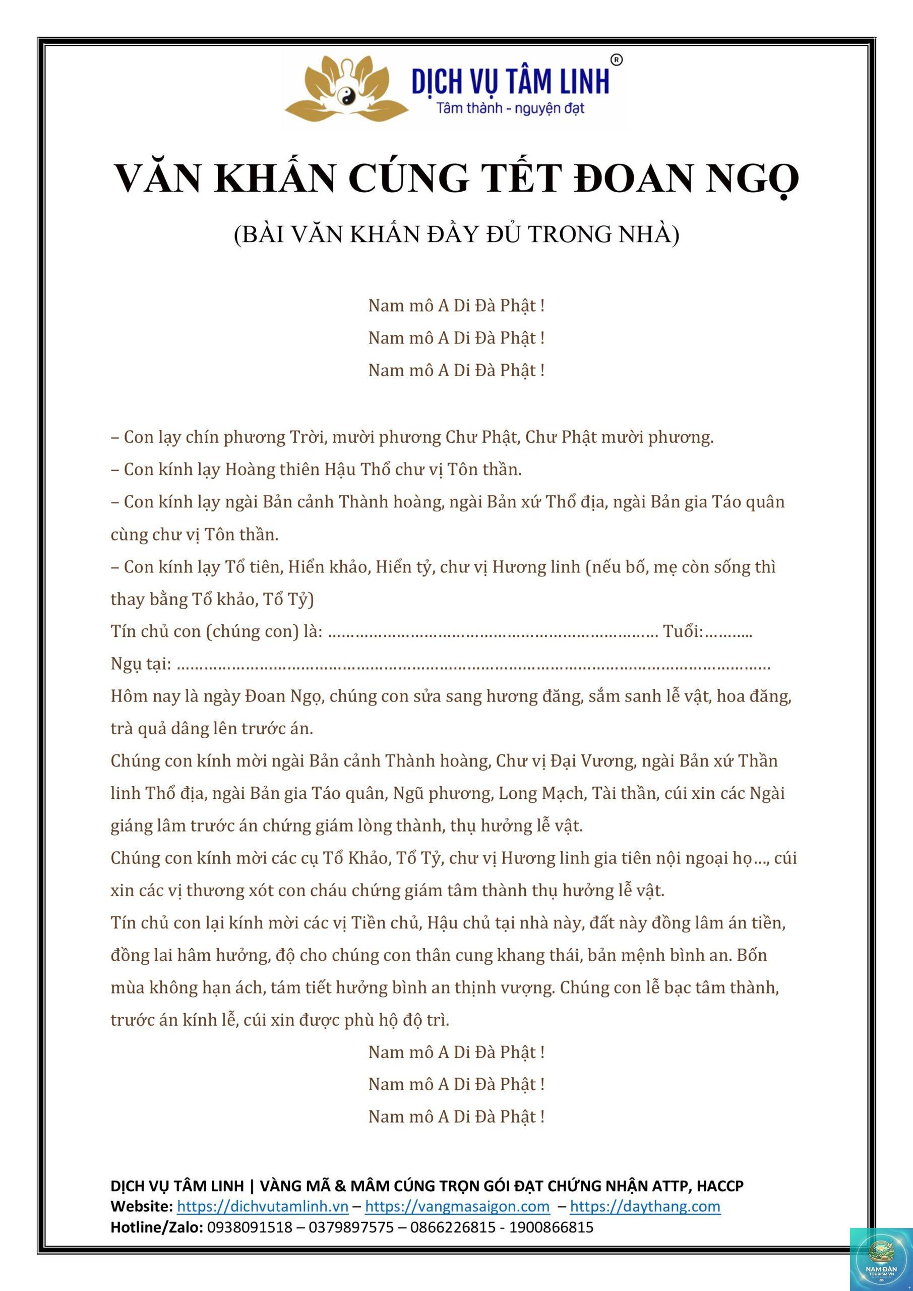 văn khấn đoan ngọ tại nhà - Hình 3