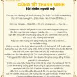 Văn khấn dọn mộ thanh minh chuẩn nhất: Bài cúng và nghi thức trọn vẹn cho ngày Tảo mộ văn khấn dọn mộ thanh minh