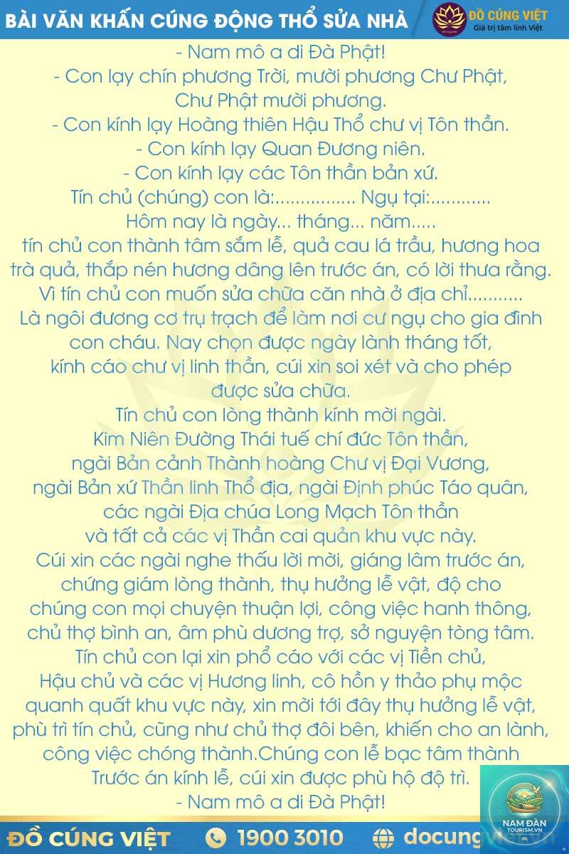 văn khấn động thổ sửa nhà - Hình 3