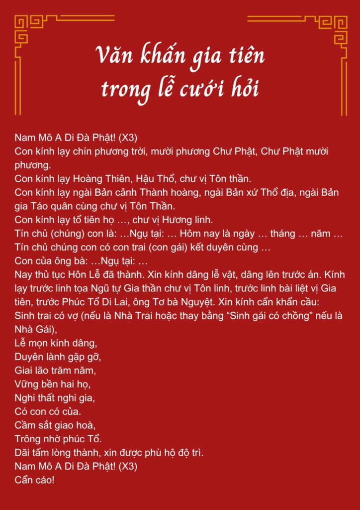 văn khấn gia tiên cuối năm