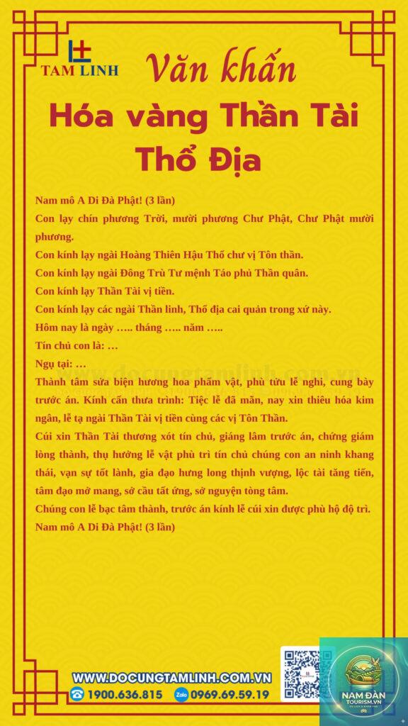văn khấn gia tiên hóa vàng