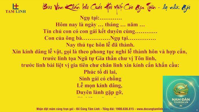 văn khấn gia tiên lễ ăn hỏi