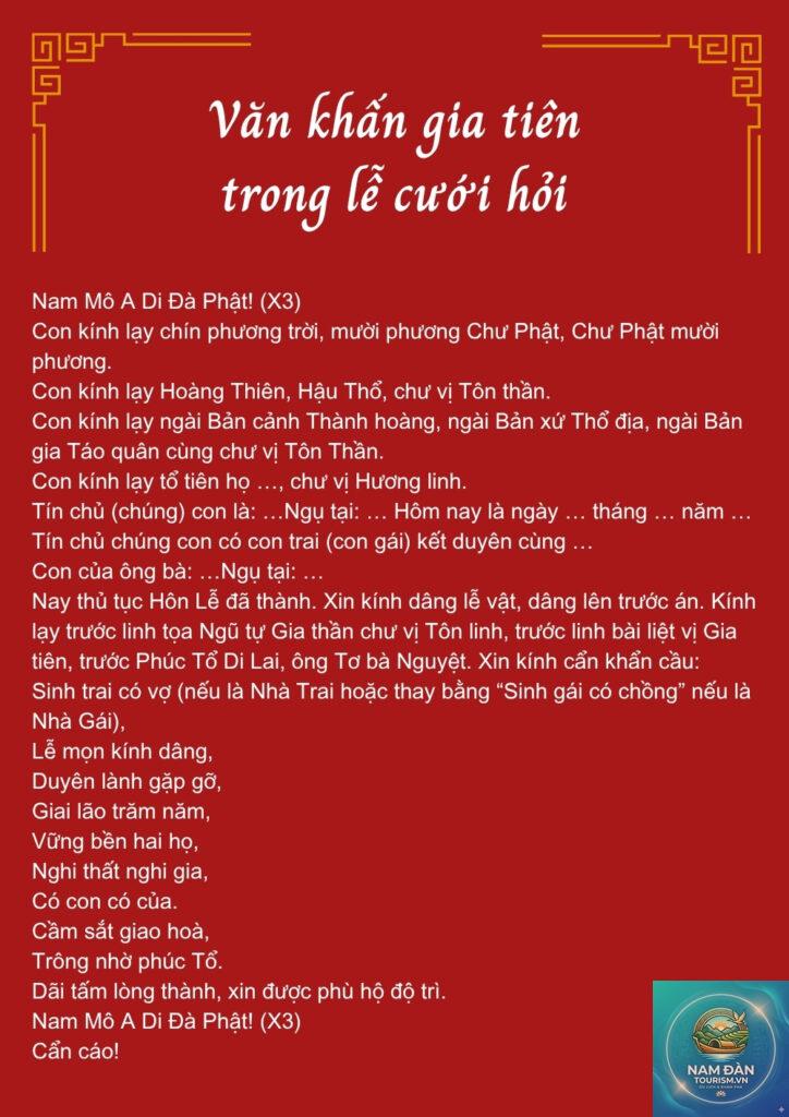 văn khấn gia tiên ngày cưới