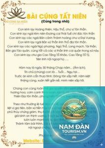 văn khấn gia tiên tất niên