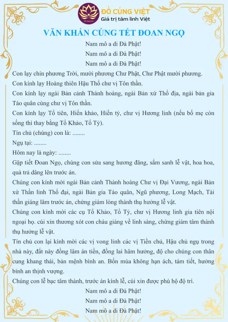văn khấn gia tiên tết đoan ngọ - Hình 4