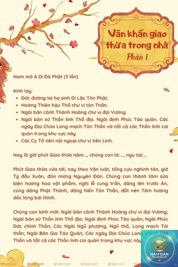 văn khấn giao thừa ngắn gọn