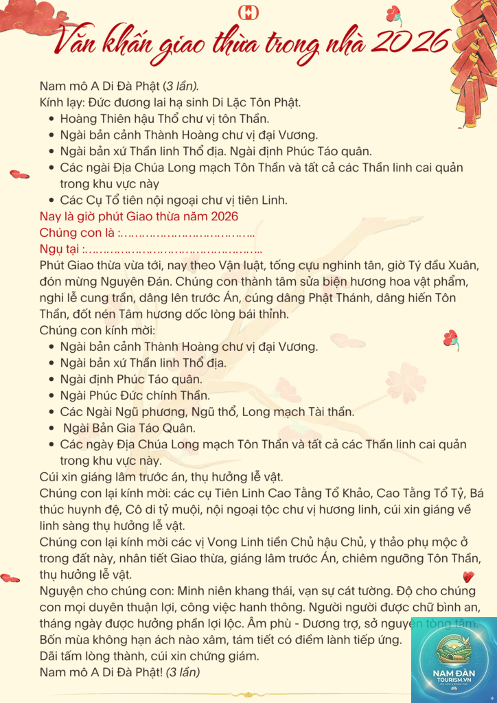 văn khấn giao thừa thần linh - Hình 3