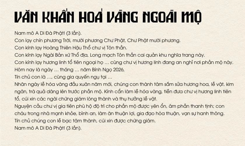 văn khấn hóa vàng - Hình 1