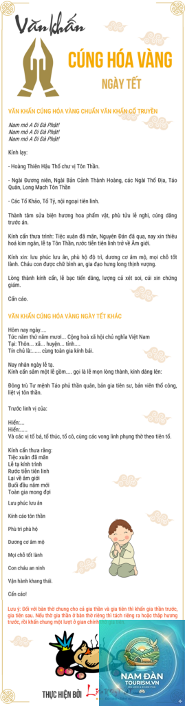 văn khấn hóa vàng mùng 4 tết