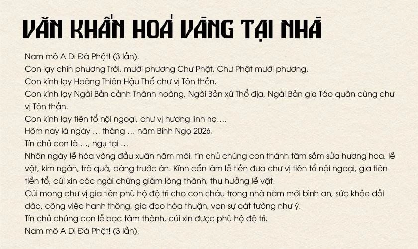văn khấn hóa vàng truyền thống - Hình 1