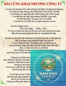 văn khấn khai trương công ty