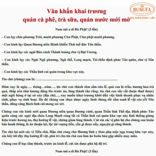 văn khấn khai trương quán cafe - Hình 2