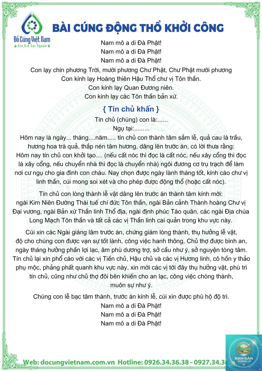 văn khấn lễ khởi công - Hình 5